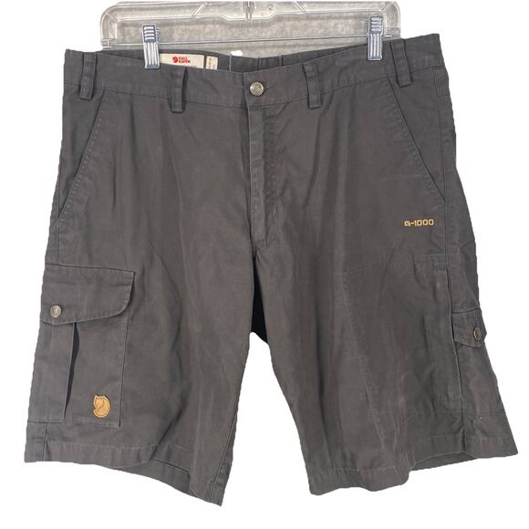 🌲 Fjallraven Mens Gray G-1000 Cargo Shorts 33-34 🌲 - Picture 1 of 6